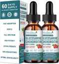 (2 Pack) Glucosamine Chondroitin MSM נוזל טיפות - תוספת תמיכה משותפת תוספת כוח תוספת תוספת תוספת תוספת תוספת תמיכה עם Elderberry, Boswelia, Bromelain, Hyaluronic Acid - תמיכה אנטי-חמצן נגד חמצון למבוגרים, גברים ונשים