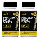 טבליות Potassium Iodide (Pack of 2) 130 מ"ג -280 טבליות EXP 10/2032 - YODO Naciente - KI Pills - Yoduro de Potasio - תוספי מזון