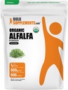 BulkSupplements.com אורגני אלפאפללה צמחית - אלפאאלףה תוספת, אבקת סופר ירוק - טבעוני וגלוט חינם, 5g לכל משרת, 500g (1.1 lbs) (Pack of 1)