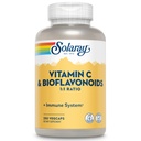 SOLAרי ויטמין C 500 מ"ג עם Citrus Bioflavonoids, 1:1 Ratio - Antioxidant ו Immune תמיכה תוסף - ויטמין C עם רוז HIPS ו Acerola, טבעוני, 60 יום ערבות, 125 משרתים, 250 VegCaps, 250 VegCaps