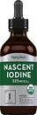 Piping Rock Nascent Iodine Drops אורגני | 2 fl oz | תוספת טבעונית נוזלית