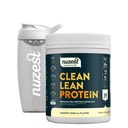Nuzest Vegan Protein Powder - Clean Lean Protein - Smooth Vanilla Flavor - 1.1lb (20 Servings) - Plant-Based Protein Shake Mix with 24oz Sports Shaker Bottle