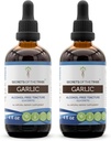Garlic Tincture אלכוהול ללא תשלום, Garlic Dried Bulb (2x4 FL OZ)