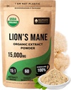 Numami Organic Lions Mane Mushroom אבקת הפקה כפולה עבור ספיגה גבוהה; בקלות דיספתורים בקפה תה יומי או Smoothie כדי לשפר את התפקוד הקוגניטיבי