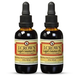 הפתרון של Iodine 2% 2 oz (2בק) - Premium Iodine & Potassium Iodide נוזל, Gluten &, ללא אלכוהול-חינם טבעי תמצית, ללא הפרעה