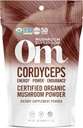 OM MUSHROOM SUPERFOOD Cordyceps Organic Mushroom Powder, 3.5 Ounce, 50 Servings, Energy, Power, Stamina and Endurance Support, Superfood Supplement for Sports Performance