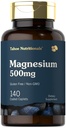 דיאטות טאהו Magnesium | 500mg | 140 Coated Caplets | Non-GMO ו- Gluten Free Supplement