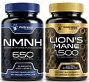 WELLNESS LABSRX NMNH and Lions Mane Capsules Bundle, 2 Piece Set