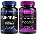 WELLNESS LABSRX NMNH and Nattokinase Capsules Bundle, 5000 FU, 2 Piece Set