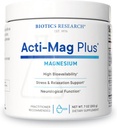 Biotics Research Acti-Mag PlusTM Highly Bioavailable אבקה 400 מ"ג מגנזיום פורמולה, 5g / משרת, אופטימיזציה של תגובת מתח, קידום מרגיעה, רמות אנרגיה בריאות, נוחות מסולרי 7 Oz
