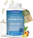 Magnesium Complex Chelated Magnesium Glycinate w/Malate, Turate & Herbal Extracts for Support Sleep, השרירים,Cortisol & Heart Health, Gluten Free, טבעוני, Non GMO, High Absorption, 120 קפסולות קפסולות