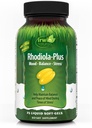 Irwin Naturals Rhodiola-Plus - 75 נוזל Soft-Gels - מסייע לשמור על איזון ושלום של המוח - עם L-theanine, ויטמין D3 & Magnesium - 25 משרתים