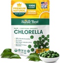 Sunlit הטוב ביותר USDA אורגני Premium Chlorella טבליות 1000 Count | 100% טהור Chlorella Superfood תוסף בחלבון, Chlorophyll, ויטמינים ומינרלים | תמיכה בריאות טובה, רווחה