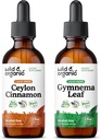 Wild & Organic Ceylon Cinnamon Tincture 2 fl oz & Gymnema Leaf Tincture 2