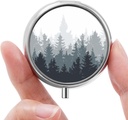 Mini Pill Box, Small Pill Box, Portable Pill Box, Sweet Pill Organer עבור ויטמינים, תרופות, שמן דגים ותוספים (Woodland)