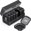 PULIV Daily Pill Organizer with 7 Large Separate Compartments, Portable Pill Box 7 Day for Pocket, Arthritis-Friendly Medication Organizer with Dual Protection for Big Vitamins, Fish Oils (Black)