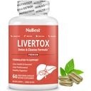 LiverTox - Advanced Liver Detox & ניקוי פורמולה - Herbal Liver Support with Milk Thistle, Turmeric, Artichoke, Dandelion, Beet & Zinc Helps Liver Function & Digestion | 60 קפסולות טבעוניות
