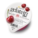 Gelatein Plus Cherry: 20 גרם חלבון אידיאלי עבור דיאטות נוזליות ברורות, לבלוע קשיים, דיאליזה ו Oncology. חטיף טרום או פוסט. (12 חבילות)