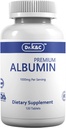 Dr.K&C Premium Albumin Protein Supplement – Extra Strength 1000 mg 120 Tablets Healthy Kidney Liver Promote General Wellness Energy Support Life Balance 1pk