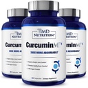 1MD תזונה CurcuminMD Plus - Turmeric Curcumin עם Boswellia Serrata - 285x More Absorbable | משותף Stiffness, שריר התאוששות, ו- Mood Support | 180 קפסולות (3-Pack)
