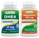 הטבע הטוב ביותר DHEA 100mg & Magnesium Glycinate 425 מ"ג