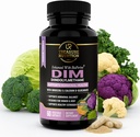 DIM Supplement with Broccoli Extract and BioPerine - Natural Hormone Balance Support for Women and Men - Estrogen Balance - Menopause, Acne - 60 Vegetarian Capsules with Calcium D-Glucarate