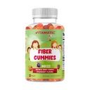 Vitamatic Kids Prebiotics - תוספת כוח 4g סיבים - Zero Sugar הוסיף - 60 חניכיים מבוססות Pectin - בריאות רגילה ותמיכה