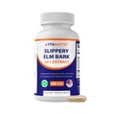 Vitamatic Slippery Elm Bark 10000 מ"ג Equivalent Per משרת (מ-20:1 לחלץ 500 מ"ג), מיוצר עם Pepperנט, DGL, Aloe Vera - 180 קפסולות Veg, ו ריכוז 20Xפוטנטיות