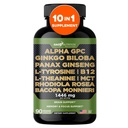 Gade Nutrition Alpha GPC + גינקו בילובה + Panax גינזנג + L- Tyrosine, L-theanine, Bocopa Monnieri, Rhodiola Rosea, B12, MCT