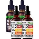 NUSAVA ויטמין B12 טיפות נוזליות ולא משועבד D3 K2 Bundle - ויטמין נוזלי פוטרנט ללב, משותף, אנרגיה ותמיכה Immune - non-GMO, Gluten-Free, 2pk כל אחד
