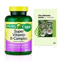 Sprin Val-Ley Super ויטמין B-Complex Tablets Dietary Value Size, 250 Count (מעל 8 חודשים אספקה) + בלעדי Vtmx ויטמין Guide (2 פריטים)