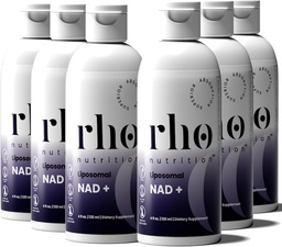 Rho Nutrition Liposomal NAD+ - תוספת נוזלית שנועדה לעזור תמיכה Absorption - Active Form of NAD+ עוזר לתמוך בריאות תאית נורמלית, הזדקנות בריאה, אנרגיה מטאבוליזם ו Vitality - 6 Pack