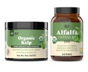 אבקת Kelp אורגני 8oz & Pure אלפאפללה 100 קפסולות Bundle