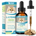 L Lysine for Cats Lysine, Cat Sneezing Cold Allergy Relief Immune 60ML | Runny Nose, Colostrum, Vitamin Taurine, Cat L-Lysine for Cat Drops Immune Support, Respiratory, Natural Antibiotics for Cats