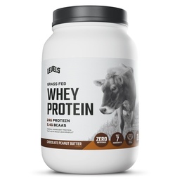 רמות Grass פדו אבקת חלבון Whey, לא מלאכותיים, 24G של חלבון, שוקולד Peanut Butter, 2LB