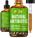 Dog Antibiotics for Infections, Kennel Cough, Wounds, UTIs, Allergies, Itching – Natural Antibiotics for Cats to Support Skin, Coat, & Digestion – Liquid Form for Oral Use – All Pet Ages – 2 oz