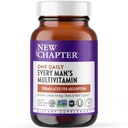 New Chapter Men's Multivitamin for Immune, Stress, Heart + Energy Support with Fermented Foodsents - Every Man's One Daily, Made with Organic ירקות & Herbs, Non-GMO, Gluten Free - 48 ct