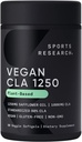 ספורט מחקר טבעוני CLA - 1250 מ"ג עם Active Conjugated Linoleic Acid עבור גברים ונשים | Non-GMO, Soy & Gluten חינם - 80% (90 Softgels)