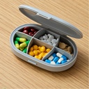 6 השוואת גלולת גלולות, Moisture Proof Pill Case, Travel Pill מארגנת עבור Pocket Purse, Daily Portable Medicine Box, Fish Oil Box, Pill מארגנת