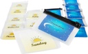 מותג פלסטי אמין עבור Am Pm Travel Med Pocket Pharmacy, Color Coded, Pre Labeled Days of the Week PillPSKer 2 Times A Day for Medicine, ויטמינים, 4x3 Inch Zip Closure