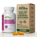 Sea Mosss & Turmeric Curcumin תוסף - פורמולה טבעונית עם ים אירי אורגני Mosss & Standard Turmeric Extraction (95% Curcuminoids), תמיכה משותפת וניידות למבוגרים, 60 קפסולות
