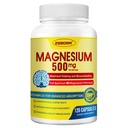 10in-1 Magnesium Complex תוסף, Magnesium Glycinate 500 מ"ג עם Citrate & Malate, Chelated High Absorption Plus D3 & Zinc - עבור Nerve, שריר ותמיכה העצם - 120 קפסולות