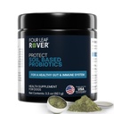 Four Leaf Rover Protect - Probiotics for Dogs - Veterinarian Formulated - with Natural Prebiotics and Antioxidants - Detoxification & Gut Health - 30 Day Large Dog Supply