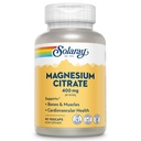 SOLAרי Magnesium Citrate 400 מ"ג - תוסף מגנזיום - בריאות העצם, השרירים, הרגיעה ותמיכה בריאות הלב - שיפור Absorption, טבעוני, Gluten Free, 60 יום ערבות, 30 משרתים, 90 VegCaps