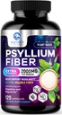 Psyllium Husk סיבים תוסף 1500 מ"ג - טבעוני Prebiotic, Soluble סיבים עבור בריאות יומית ותמיכה רגילה, אבקת Psyllium טבעי Caps, סוכר חינם, non-GMO & Gluten-Free - 120 קפסולות