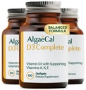 ALGAECAL 4in-1 ויטמין D3 K2 שלם - תוסף ויטמין ADK, שיפור בריאות החיסון ועצם עם D3 K2, A, & E - Whole Body ועצמות העצם, 60 Easy-Swallow Softgels