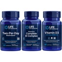 Life Extension Two-Per-Day Multivitamin, 60 קפסולות | BioActive Complete B-Complex, 60 קפסולות | ויטמין D3125 mcg (5000 IU), 60 רכות | עצמות ובריאות חיסונית, אנרגיה ומטבוליזם תמיכה תמיכה תמיכה באנרגיות