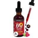 Bricker Labs B-12 Blast נוזל ויטמין B12 ו תוספי Folic Acid, תמיכה בייצור אנרגיה, גדול Tasting נוזל ויטמין B12 תוספת תזונתית טבעי Raspberry Flavor, 2 oz בקבוק