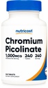 חומרים מזינים Chromium 1000mcg, 240 טבליות - Gluten Free, non-GMO