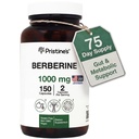 תוספי התוספים של PRISTINE'S Berberine - 1000 MG75 יום אספקה 150 קפסולות - לב, ו- Immunity Health Support Antioxidant - Digestive Tract & Healthy Gutora Support